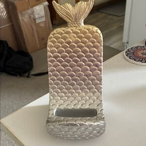 Silver Mermaid Tail Phone Stand
